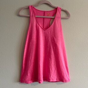 Lilly Pulitzer Luxletic Tank Top Racerback Women’s Small Neon Pink Activewear